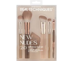 Real-Techniques Makeup-Brushes Brush-SetsNew Nudes 2.0 Soft-Focus Face Set 402 Setting Brush + 137 Tapered Blush Brush + 136 Soft Sculpting Brush + 138 Expert Concealer Brush + 600 Wide Angled Brow Li