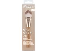 Real Techniques New Nudes 2.0 Foundation Makeup Brush, Triple-Layered Face Brush for Liquid Foundation & Tinted Moisturizer, Seamless Blending, Cruelty-Free, 1 Count