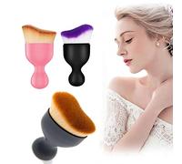 Real Techniques Makeup Brushes - Foundation, Contour, Blending (3 Pack) With Lid Holder