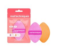 Real Techniques Miracle 2-In-1 Powder Puff, Dual-Sided, Full-Size Makeup Blending Puff, Reversible