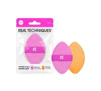 Real Techniques Miracle 2-In-1 Powder Puff, Dual-Sided, Full-Size Makeup Blending Puff, Reversible Elastic Band, Precision Tip Makeup Sponge and