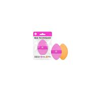 Real Techniques Miracle 2-In-1 Powder Puff, Dual-Sided Makeup Blending Puff, Reversible Elastic Band, Precision Makeup Sponge & Powder Puff, For