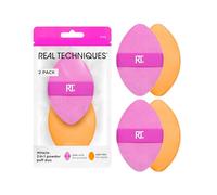 Real Techniques Sponges Sponge Sets Miracle 2-in-1 Powder Puff Duo 2 Pack 2 sponges