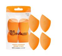 Real Techniques Miracle Complexion Sponge for Liquid & Cream Makeup, 3-Point Design for Seamless Application, Streak-Free Natural Dewy Finish,