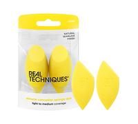 Real Techniques Miracle Concealer Sponge, Latex-Free Yellow Blending Sponges for Liquid & Cream Concealer, Elongated Shape for Precision Under Eyes & Tight Areas, Vegan Beauty Tool, 2 Count
