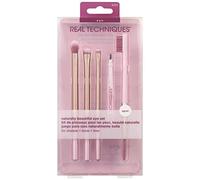 Real Techniques Makeup Brushes Eye Brushes Natural Beauty Tapered Shadow Brush 355 + Brow Highlighter Brush 354 + Flat Liner 326 + Brow Duo Brush RT 353 + Fine Point Tweezer