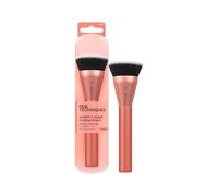 Real Techniques Snatch + Sculpt Contour Makeup Brush, Flat Top, Vegan | For Liquid & Cream Bronzer & Contour, Oval Head for Blending & Buffing, Dense Bristles for Effortless Sculpting