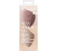 Real Techniques New Nudes Bare Finish Sponge Duo, Beauty Sponges for Liquid Foundation, Skin Tint & Concealer, Light-to-Full Coverage, Latex-Free Makeup Sponges, Cruelty-Free, 2 Count