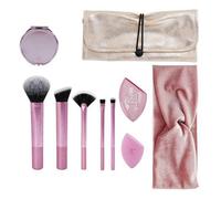 Real Techniques Star Studded Full Face Makeup Brush Set With Clutch, Hairband & Compact Mirror