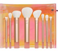 Real Techniques The Wanderer Make up Brush Kit 8pcs Midisize Brush Set with Bag