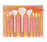 REAL TECHNIQUES The Wanderer Make up Brush Kit, Premium and Professional 8 Midi-size Brush Set with Bag, Soft Bristles, Foundations, Powders, and