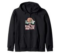Real Tile Hustler Mahjong Hand Action Zip Hoodie