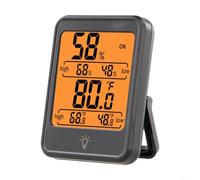Real-Time Climate Sensor with Comfort Face Indicator Display(MC41 Black)