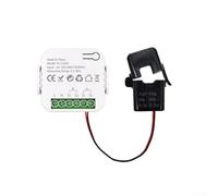 Real Time For Smart Energy Meter with Dual Channel Clamp for Voltage and Current Analysis (White 1CT)
