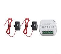 Real Time For Smart Energy Meter with Dual Channel Clamp for Voltage and Current Analysis (White 2CT)