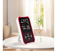 Real Time Indoor Air Monitor Measures AQI PM1.0 PM2.5 PM10 TVOC HCHO Temperature and Humidity with Alarm System (White)