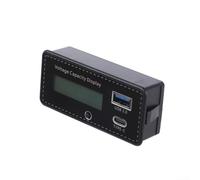Real Time LCD Battery Voltage Monitor for 12V 24V Acid Lithium Batteries, Snap-In Panel Power Meter for Solar Generator RV Marine DIY Systems
