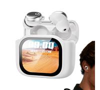 Real Time Translation Earbuds - Language Translator Color Screen AI Real-time Translator Earphones - Meeting Translation Earbuds - For Students Travel Vacation Tourism Conference Office Bedtime Sports