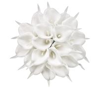Real Touch Calla Lily Artificial Flowers, Waterproof, Bendable Stems, 20Pcs, Colorfast, High-Quality Latex, Wire for Easy Customization