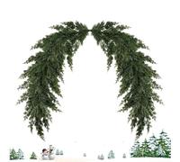 Real Touch Cedar Christmas Garland Artificial Swag Wreath Reusable Holiday | 120cm Real Touch Artificial Cedar Foliage With Shed Resistant And Fade Resistant Branches For Fireplace Mantle, Window, Door