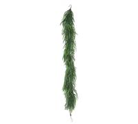 Real Touch Norfolk Pine Garland - Artificial Winter Greenery, Realistic Christmas Garland for Mantle, Fireplace, Table, Wall & Porch Indoor Outdoor Holiday Decor (A, 150CM)