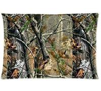 Real Tree Lesves Camouflage Camo Pillowcase Zippered Pillow Case 20x30 Standard Size(Twin sides)