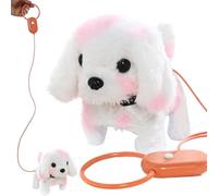Real Walking Dog - Realistic Electric Toy Pet, Purring Interactive Stuffed Animal | Engaging Play Toy For Children Kids Teens, Family Friends Home Playroom Bedroom Creative Gift Collectible