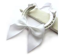 Real Wedding Horseshoe Gift - Handmade Silver Aluminium, Racecourse-Quality, White Satin Ribbon, 11.5x11 cm, 85g