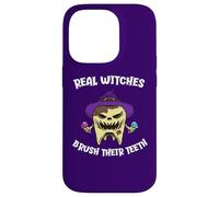 Real Witches Brush Their Teeth Monster Tooth Halloween Case for iPhone 14 Pro