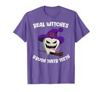 Real Witches Brush Their Teeth Monster Tooth Halloween T-Shirt