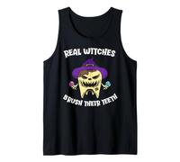 Real Witches Brush Their Teeth Monster Tooth Halloween Tank Top