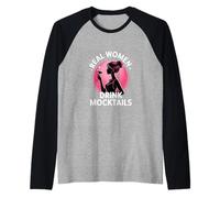 Real Women Drink Mocktails Funny Sober Mocktail Raglan Baseball Tee