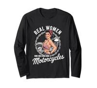 Real Women Ride Men Who Ride Motorcycles Funny Biker Wife Long Sleeve T-Shirt