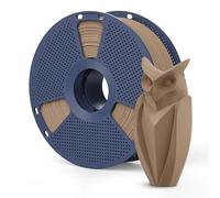 Real Wood Fiber PLA Filament 1.75mm 2025 Upgrade Spool Compatible with Bambulab Refill Filament, 1kg(2.2lbs) SUNLU 3D Printer Filament, Wood