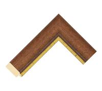 Real Wood, Hand Crafted Frames (Bezel) for the Samsung Frame TV 2021 to 2025 (Flat Oak and Gold 44mm, 32 inch)