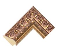 Real Wood, Hand Crafted Frames (Bezel) for the Samsung Frame TV 2021 to 2025 (Ornate Reverse Gold 65mm, 50 inch)