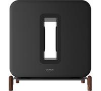 Real Wood Stand for Sub 4,The Holder Accessories Protect Sonos Sub 4 for Sound Better,Secure Stable Wooden Mount with Metal Frame for Sonos Sub 4, Sub 3, Sub 2, (Walnut) (Black)
