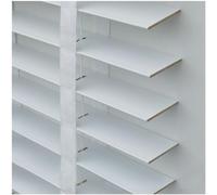 Real Wooden Venetian Blinds,50mm Slat Blackout Blind Shades,Privacy Screen,Mini Horizontal Shutters,Solid Wood Blinds with Tapes,45/50/60/80/90/100/110/120cm White Curtains,WxH-110x160cm/43x63in