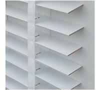 Real Wooden Venetian Blinds, 50mm Slats, Blackout Shades, Privacy Screen, Solid Wood with Tapes, Size 135x150cm