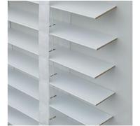 Real Wooden Venetian Blinds, 50mm Slats, Blackout Shades, Privacy Screen, Solid Wood with Tapes, Size 135x150cm