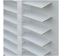 Real Wooden Venetian Blinds, 50mm Slats, Blackout Shades, Privacy Screen, Solid Wood with Tapes, Size 135x150cm