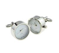 Real Working Roman Numerals Clock Cufflinks Presented in a Chrome Cufflink Box