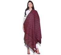 Real Yak Wool shawl Himalayan Made Reversible Paisley Floral Print Ethnic DOUBLE Sided Scarf/Wrap/Blanket -Ideal Xmas Gift (Hot Pink)