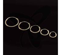 Real Yellow Gold Hoop 8k 14k 18k Earrings Pair/Single Earring Men Women Children