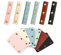 Realand 12 Pack Handbag Handle Wrap with 3 Snaps, Leather & Suede Bag Handle Wrap Purse Grip Cover Protector for Tote Wallet Suitcase, Shoulder Strap Pad Luggage Handle Wrap