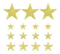 Realand 15 Pack Rhinestone Star Stickers, Bling Car Stickers Self Adhesive Diamond Decals, 4 Sizes Glitter Crystal Gem Decoration Appliques for Auto Window Laptop Phone, Gold