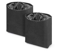 Realand 2 Pack Dump Pouch, Roll Up Drawstring Magazine Utility Pouch Tactical Belt Foldable Dump Bag Drop, Black