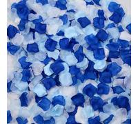 Realand 3000pcs Fake Rose Petals, Artificial Flower Petals for Romantic Night, Valentine's Day, Flower Girl Basket, Proposal, Wedding Decorations, Dark Blue+Light Blue+White
