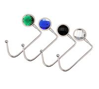 Realand 4 Pack Purse Hanger Purse Hook Purse Holder for Table, Metal Desk Bag Hook for Handbag Backpack, Decorative Christmas Stocking Holders for Mantle, Multicolor A
