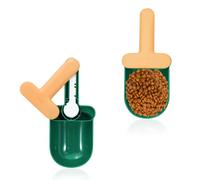 Realand Dog Food Scoop for Dry Food & Wet Can, 4Pcs in 2 Set, 150ml Pet Food Scoop Spoon Cat Food Can Opener, Dog Food Scooper Spatula Measuring Cup with Sealing Clip